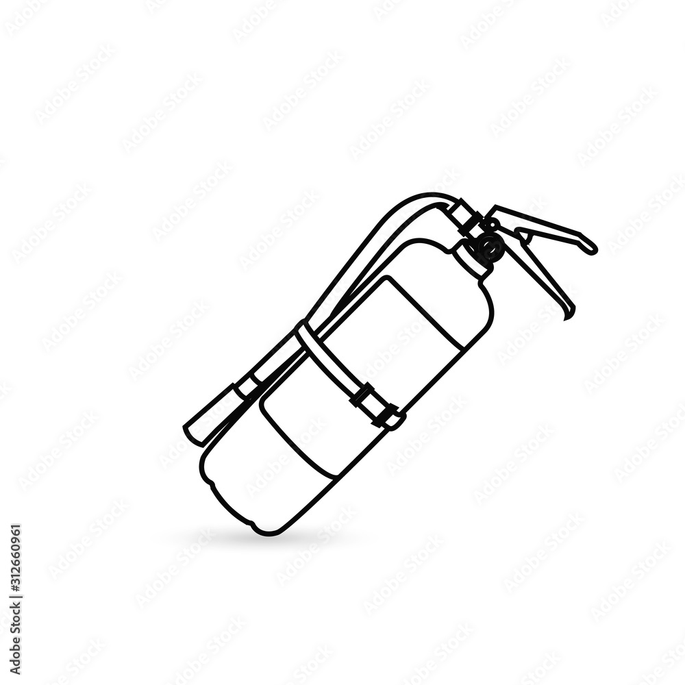Fire extinguisher line icon, outline vector sign, linear style pictogram isolated on white. Symbol, logo illustration. Editable stroke. Pixel perfect Fire extinguisher line icon, outline vector sign, linear style pictogram isolated on white. Symbol, logo illustration. Editable stroke. Pixel perfect
