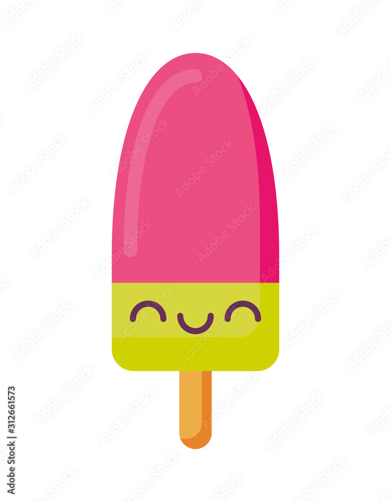 kawaii popsicle cartoon vector design kawaii popsicle cartoon vector design