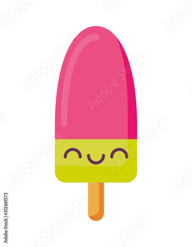 kawaii popsicle cartoon vector design