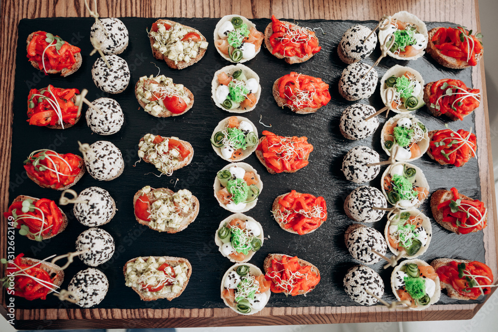 Tasty bruschetta snack starter set assorted Tasty bruschetta snack starter set assorted