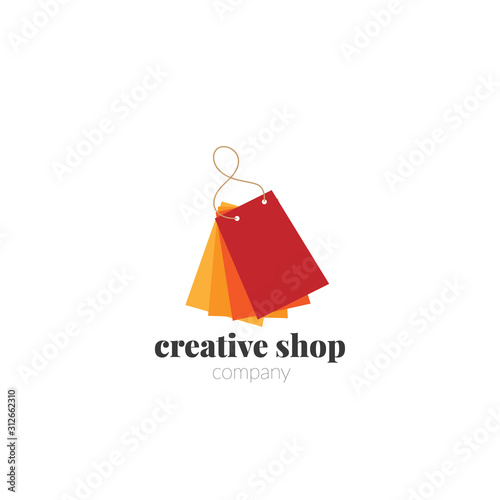 Creative Abstract shop logo design template elements