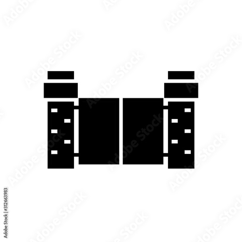 Gate icon in trendy flat style isolated on white background  symbol design logo vector illustration