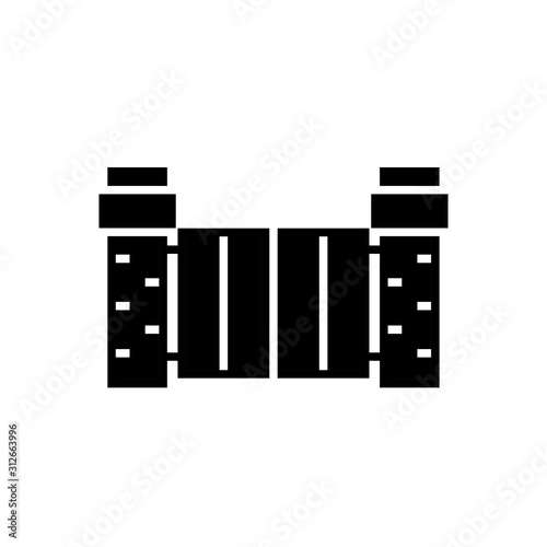 Gate icon in trendy flat style isolated on white background  symbol design logo vector illustration