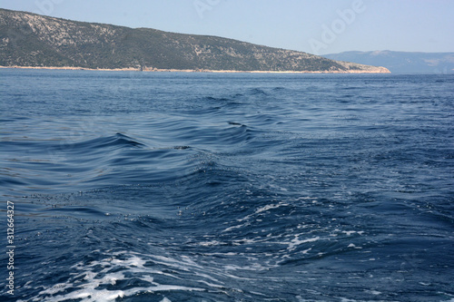 along the coast of Cres, Croatia