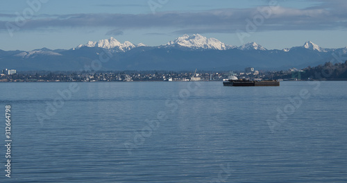 2019-12-29 THE MUKLITO SHORELINE WITH SNOW CAPPED MOUNTAINS © Michael J Magee