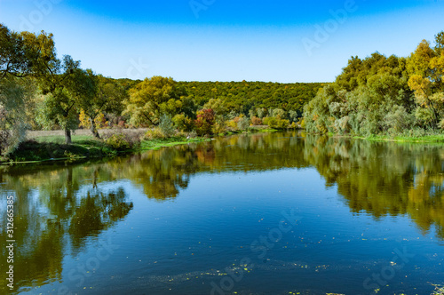 Fototapeta Naklejka Na Ścianę i Meble -  Bewitching scenic view of a lake