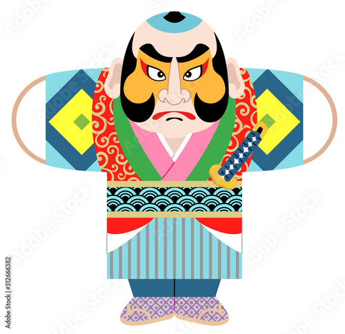 奴凧　やっこ凧　やっこだこ　白背景