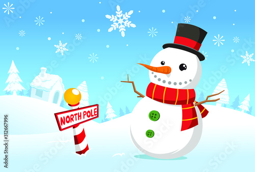 snowman at the north pole