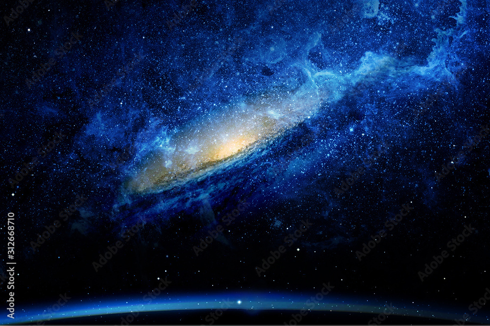 Fototapeta premium Stars and galaxy space sky night background