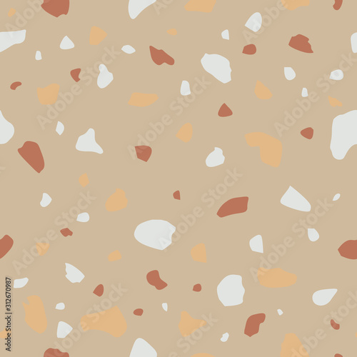 Terrazzo imitation seamless background. Abstract background.