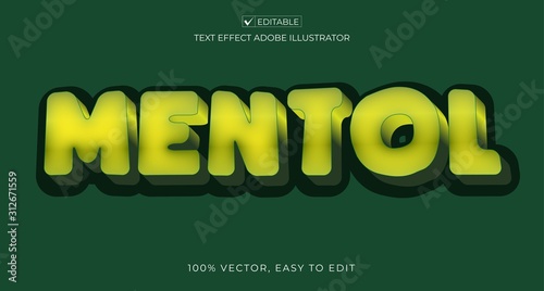 font effect design editable vector