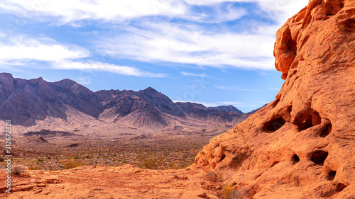 View at Seven Sisters at Valley of Fire State Park in Nevada