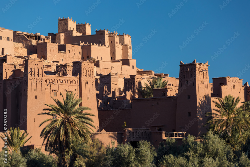 Ait Benhaddou is the best preserved of the traditional Ksars and UNESCO world heritage since 1987 The fortified town of Ait ben Haddou near Ouarzazate on the edge of the sahara desert in Morocco.