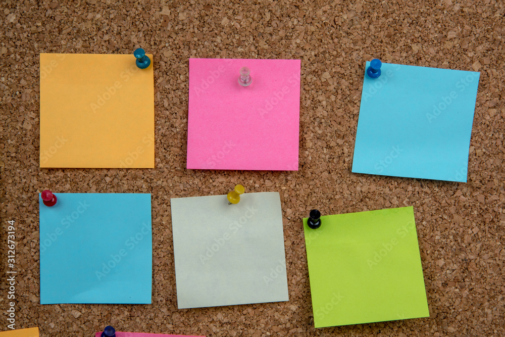 blank notes on cork board blank notes on cork board
