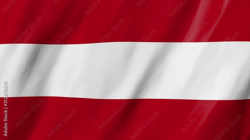 The Austrian flag in 3d, waving in the wind, on close. The Austrian flag in 3d, waving in the wind, on close.