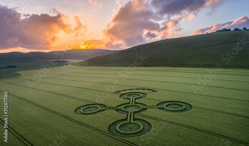 Crop Circle sunset.