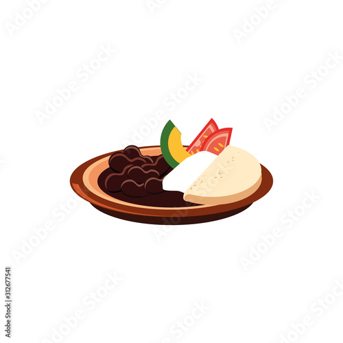 Isolated mexican nachos vector design