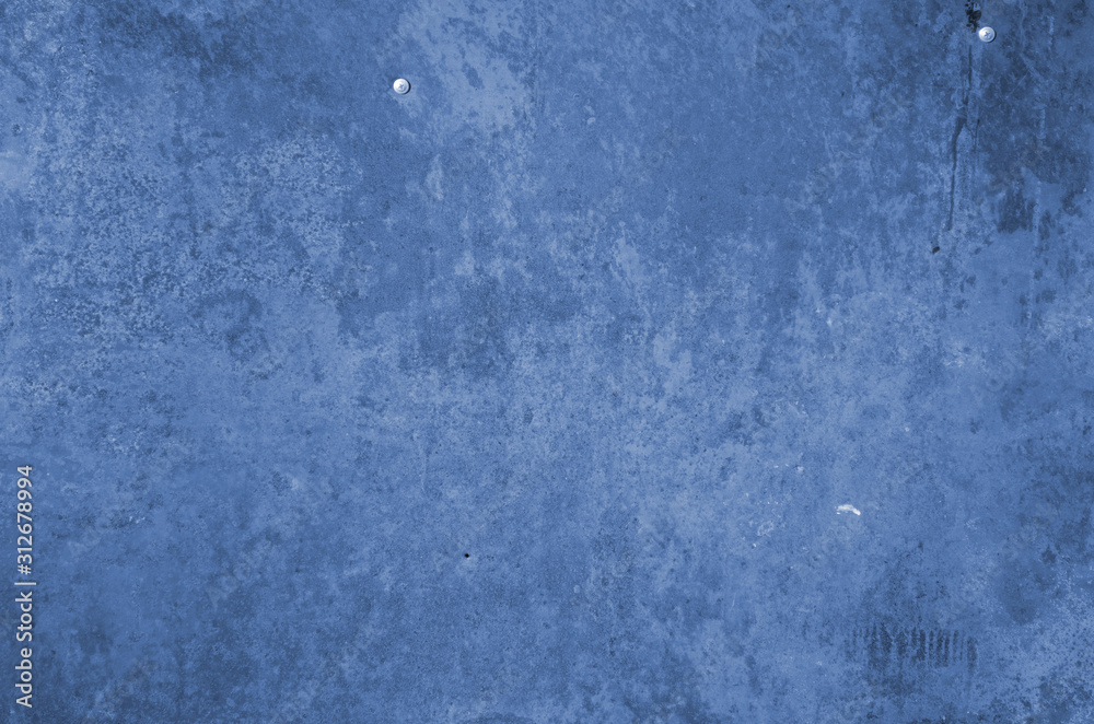 Grange wall texture for background. Classic Blue color. Color of the year 2020. Trendy color.