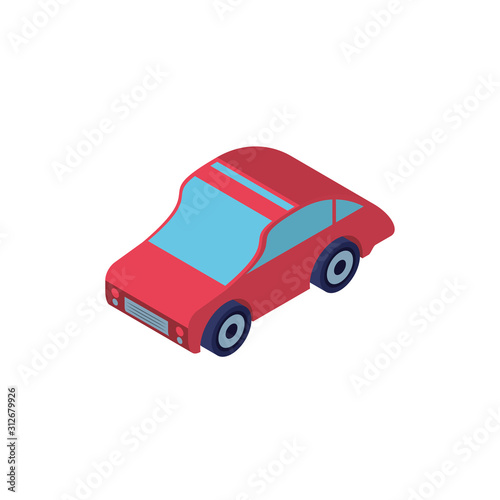 sedan car on white background