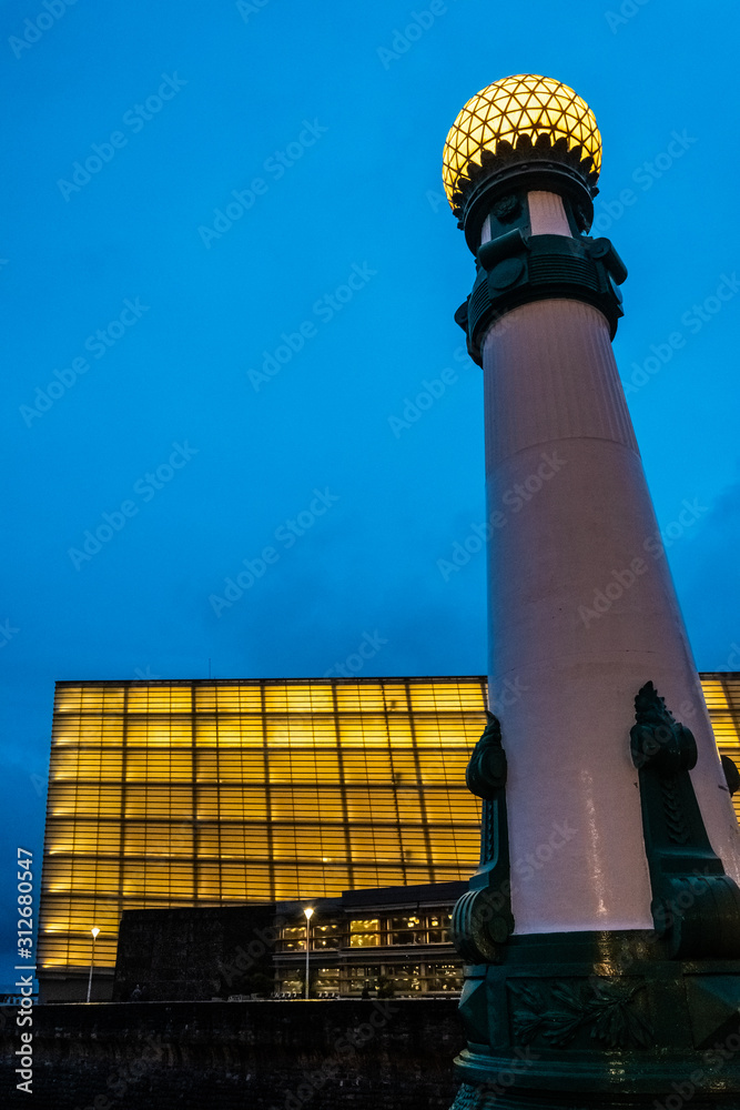 Cityscape of San Sebastian at Night (Basque Country, Spain)