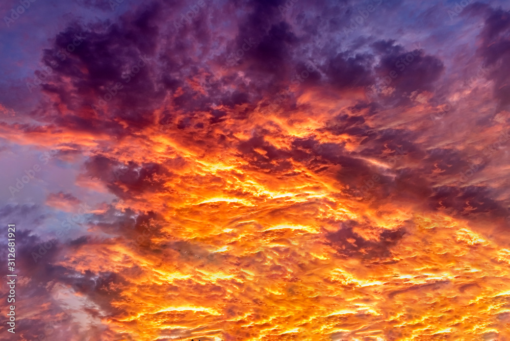  clouds of fire in the sky