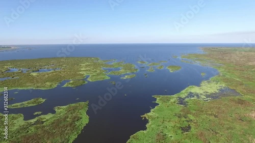 aerial view of marsh