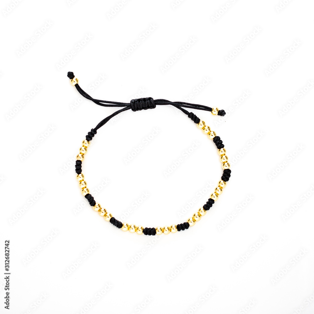 Gold Bracelet on White Isolated Background Gold Bracelet on White Isolated Background