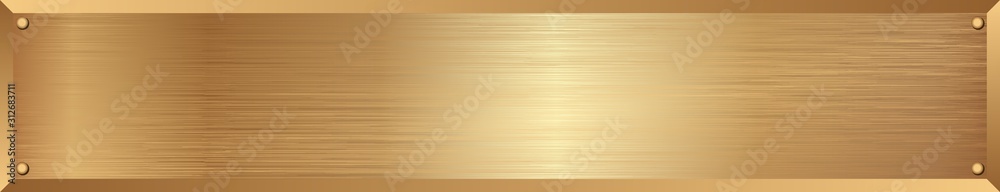 golden metallic textured long banner - obrazy, fototapety, plakaty 