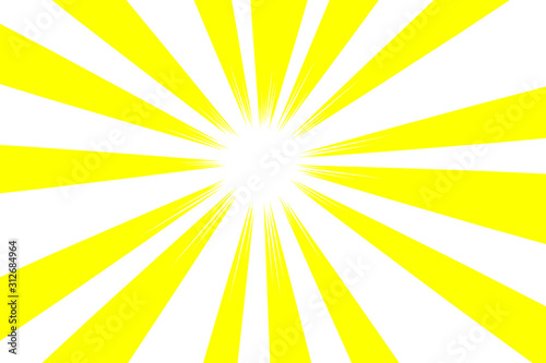 Yellow background ray pop art illustration retro light diffusing beautifully - vector illustration 