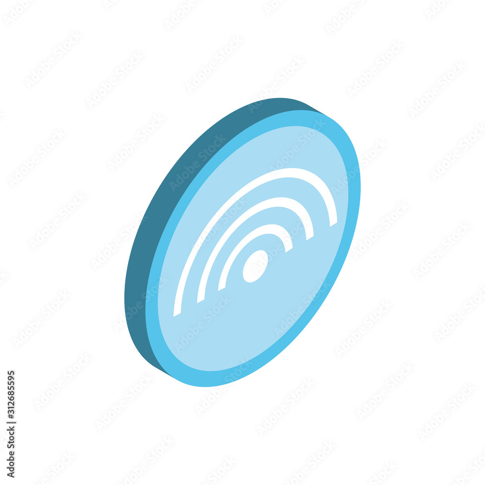 Isolated wifi zone seal stamp vector design Isolated wifi zone seal stamp vector design