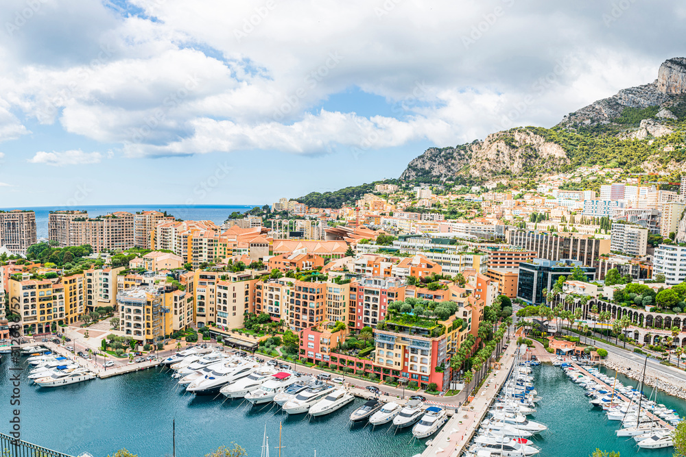 Monaco, district Fontvieille, top view