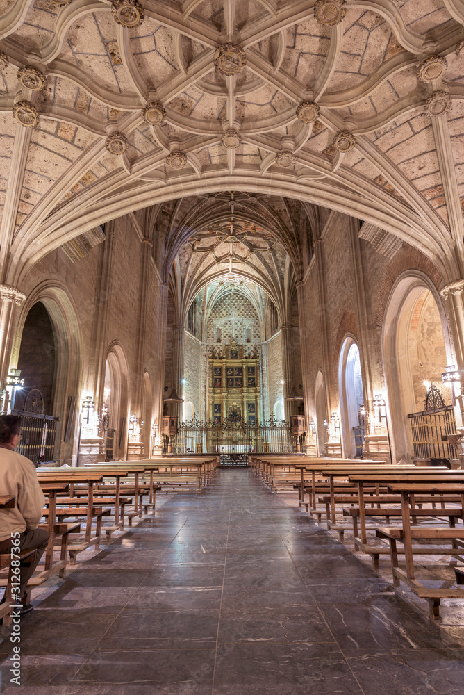  Inside a church of the city of Leon