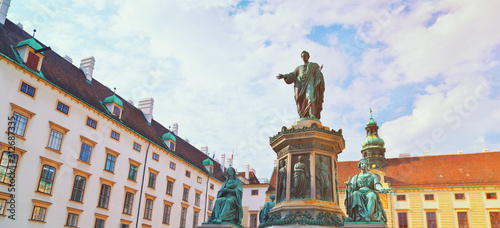 Photography Innerer Burghof of Hofburg imperial Palace, Part of the Hofburg with Amalientrakt and Amalienburg