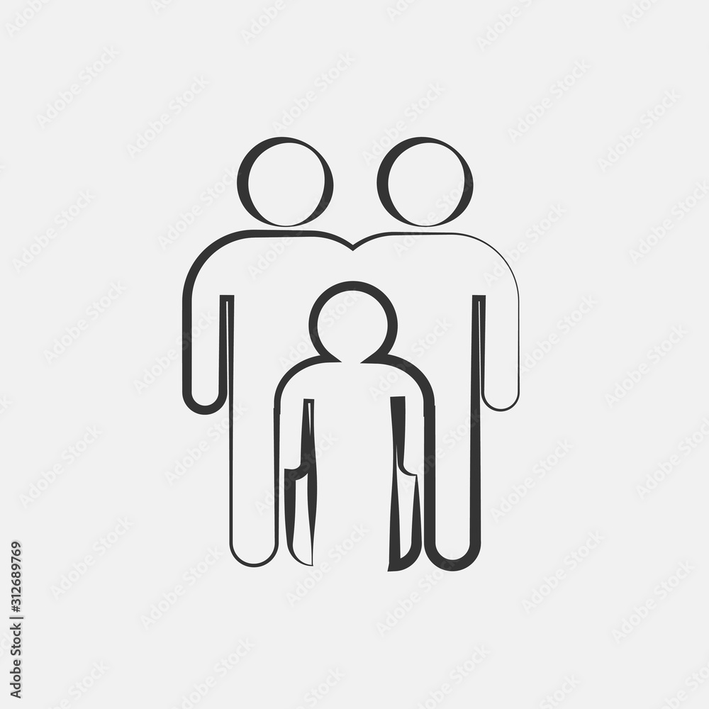 homo sexual family icon vector for web and graphic design homo sexual family icon vector for web and graphic design