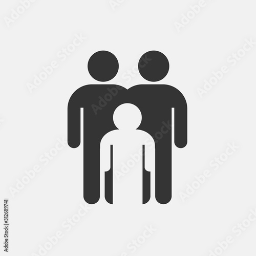 homo sexual family icon vector for web and graphic design