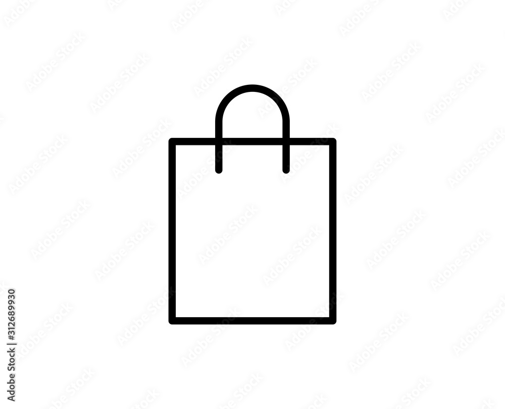 Shopping bag line icon Shopping bag line icon