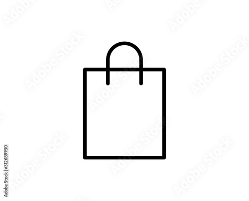 Shopping bag line icon photo