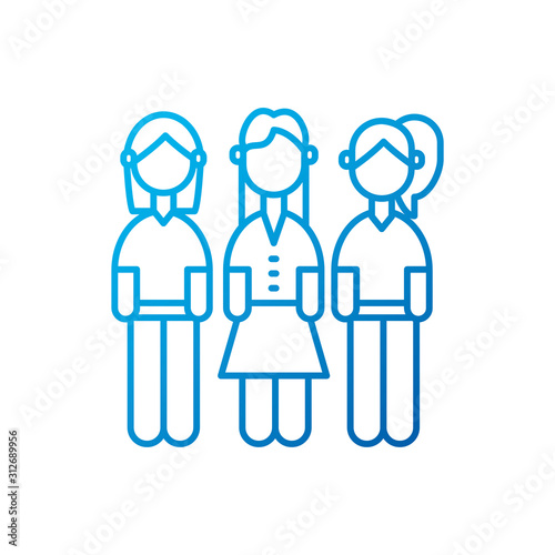 Isolated women meeting vector design