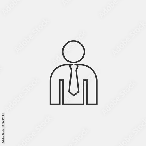 man in suit icon vector for web and graphic design