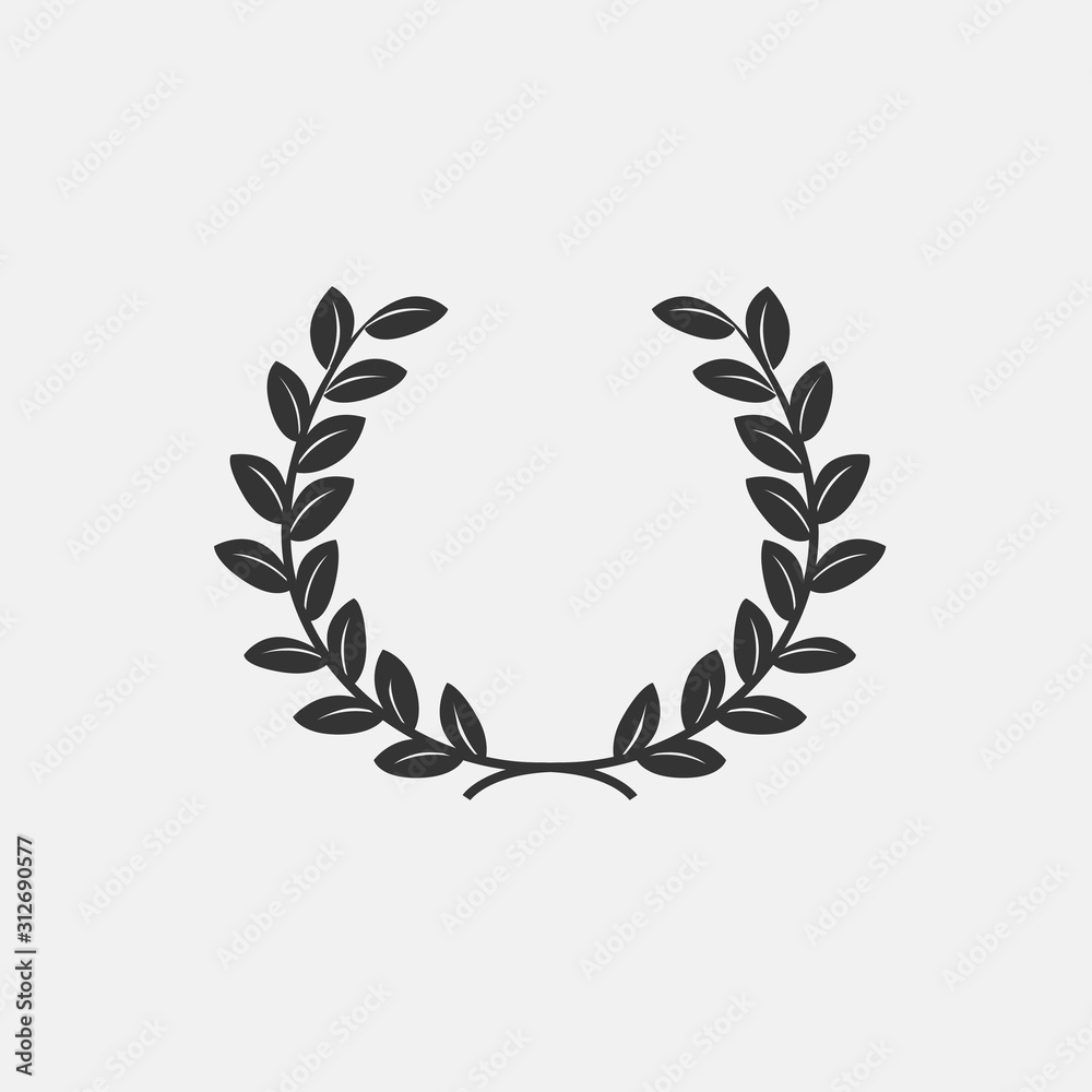 laurel wreath icon vector for web and graphic design