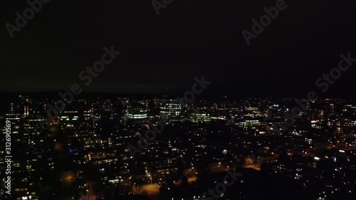 Wallpaper Mural Vancouver Broadway area aerial view in the night Torontodigital.ca