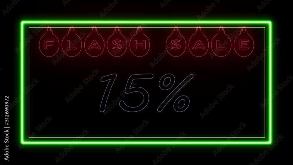 15% sale off neon sign fluorescent light glowing on banner background. Text 15 % sale off by neon lights signboard at night. The best stock neon flickering, flash and blinking color black background 15% sale off neon sign fluorescent light glowing on banner background. Text 15 % sale off by neon lights signboard at night. The best stock neon flickering, flash and blinking color black background