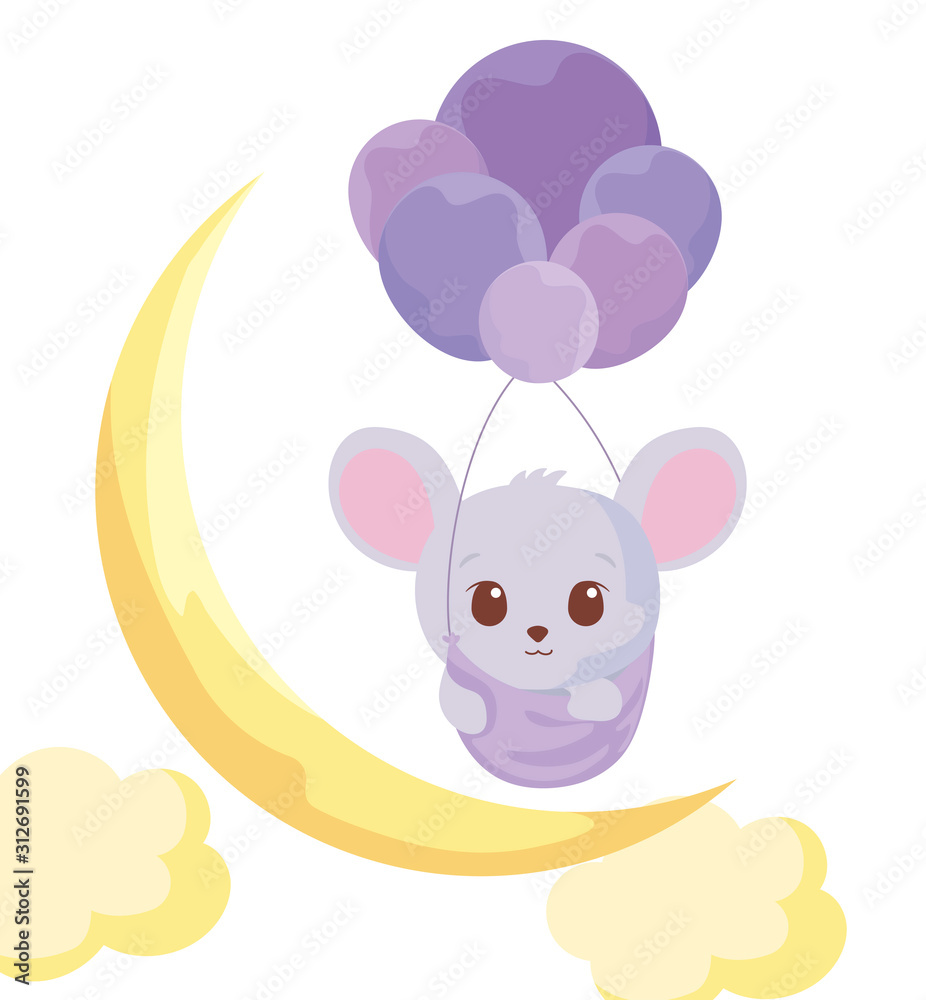 Obraz Cute mouse cartoon vector design