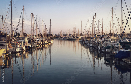 yachts docked in the harbor © aram