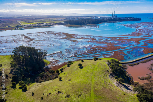 Konstfotografi Aerial Panoramic View of Elkhorn Slough, Moss Landing, California
