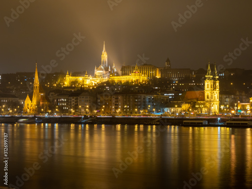 Canvas Print Budapest Night