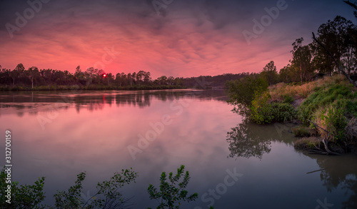 Colourful Panoramic River Sunrise