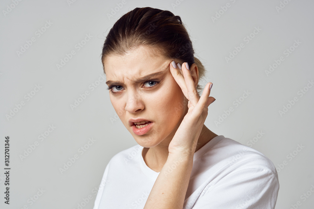 young woman with headache young woman with headache