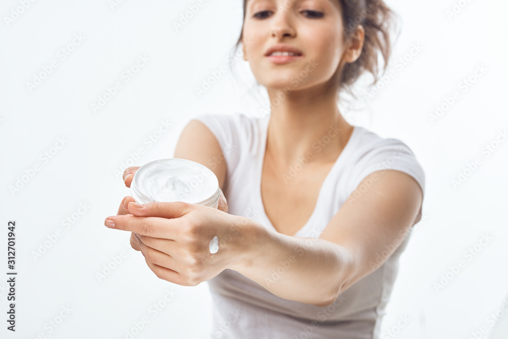 young woman with glass of water young woman with glass of water