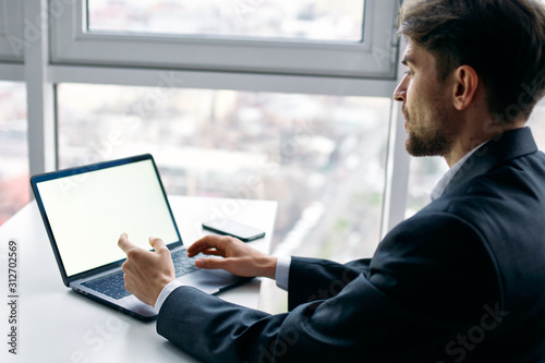 businessman using digital tablet